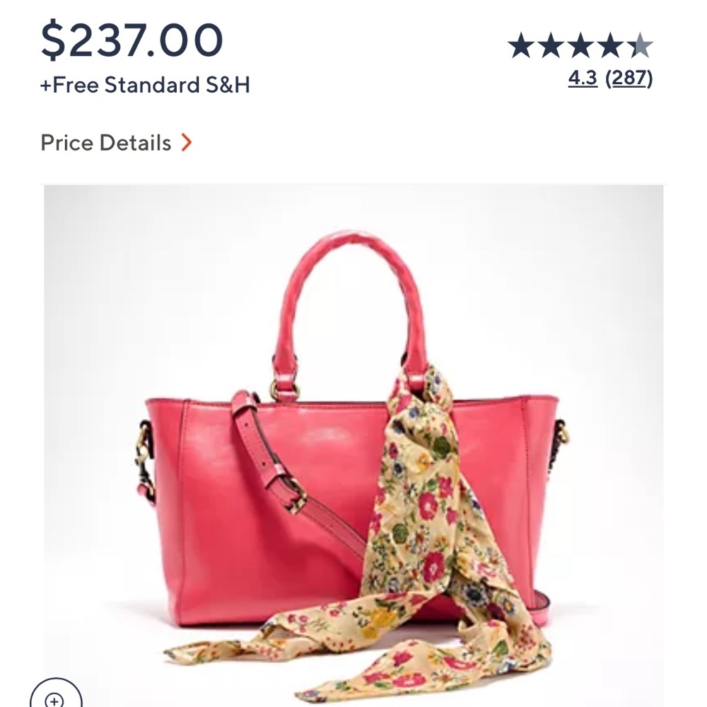 Patricia Nash Aileen Leather Top Handle Satchel with Scarf